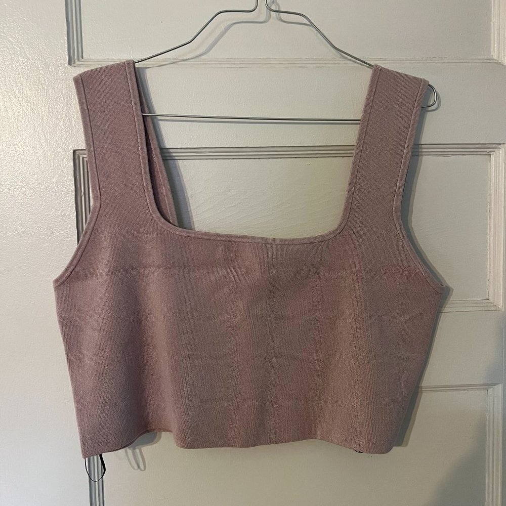 NWT Light Purple Knit H&M Cropped Tank
